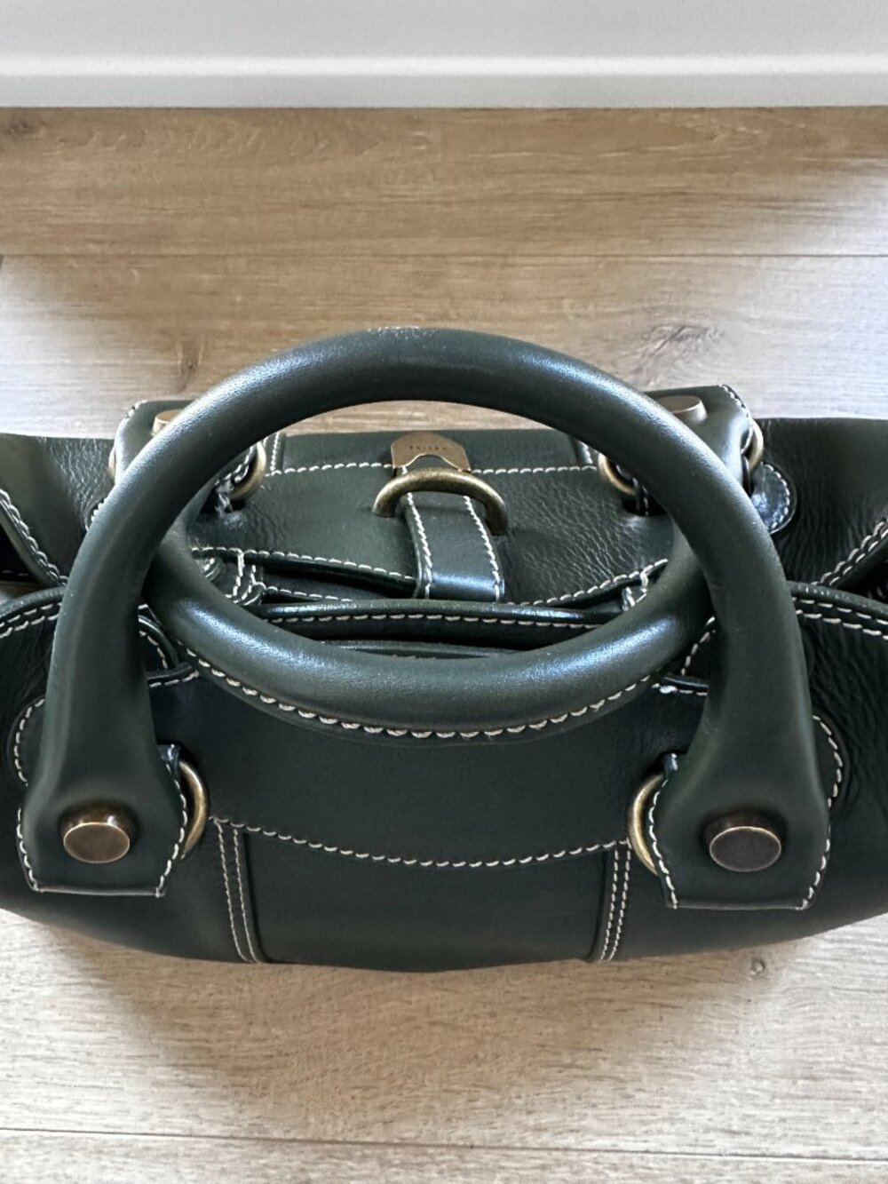 Vintage Celine Boogie Bag in Forest Green Leather - Picture 7 of 8